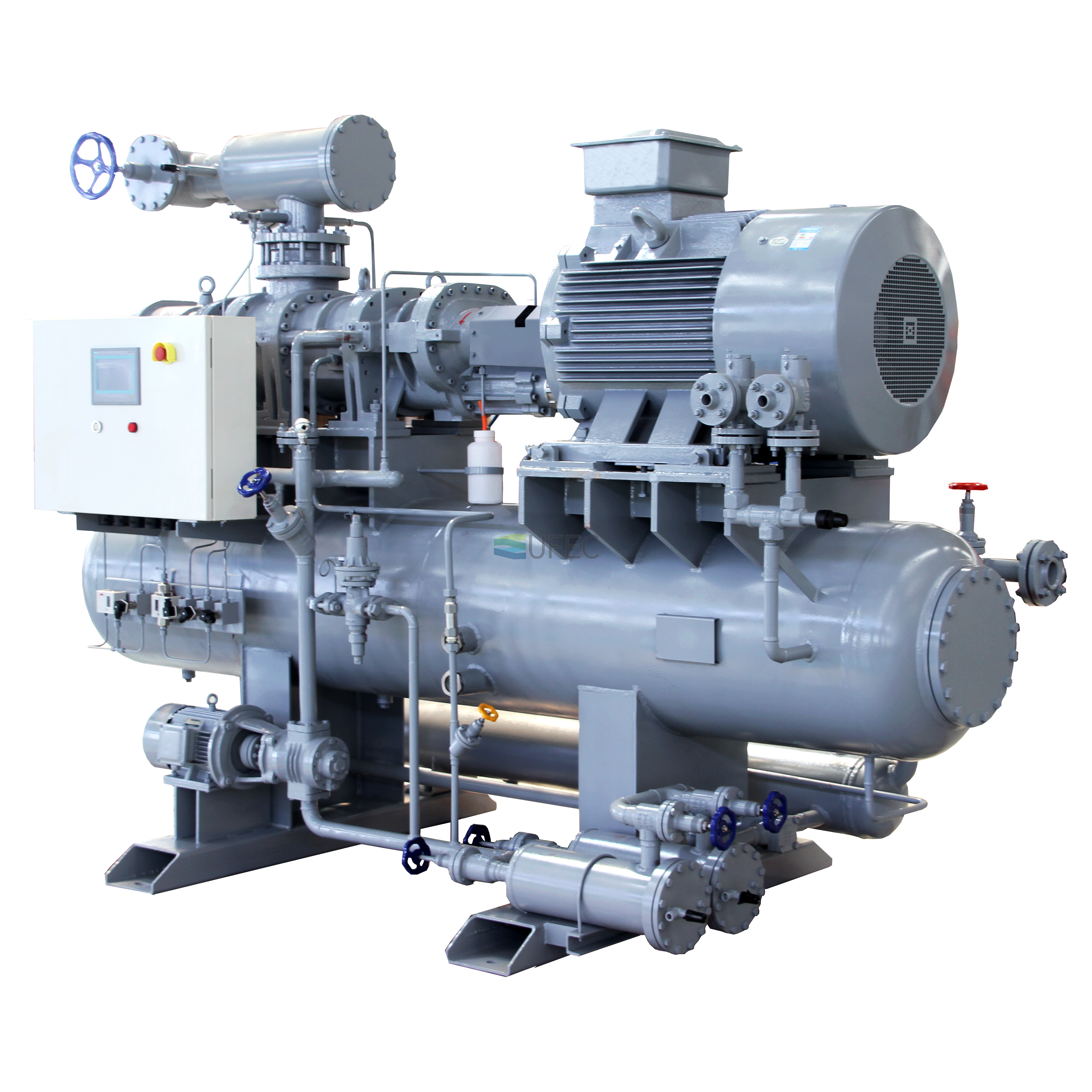 Open Type Compound Double-Stage Screw Refrigeration Compressor Unit