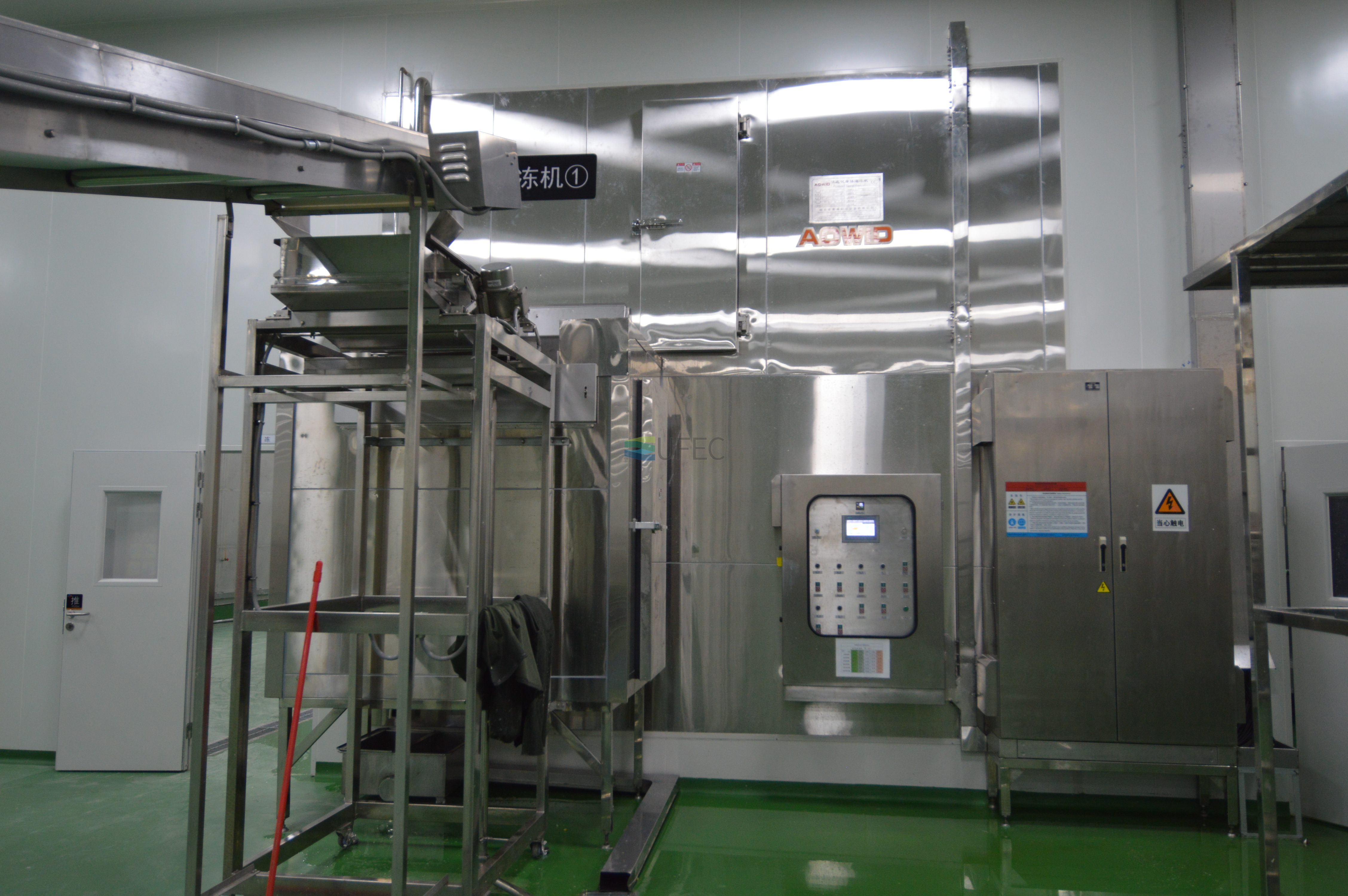 Large Industrial Quick Freezer Fluidized Tunnel Freezer